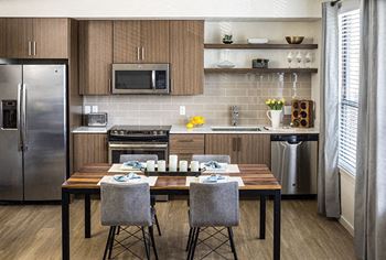 Gun barrel center apartment dining room